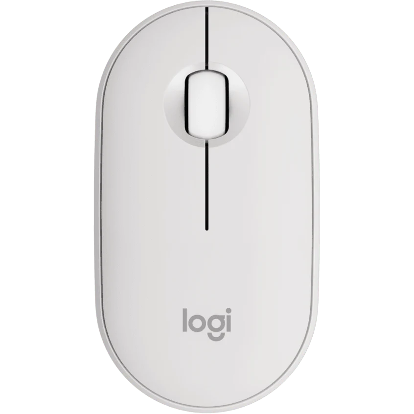 Logitech Pebble Mouse 2 M350s Slim Bluetooth Wireless Mouse - Tonal White